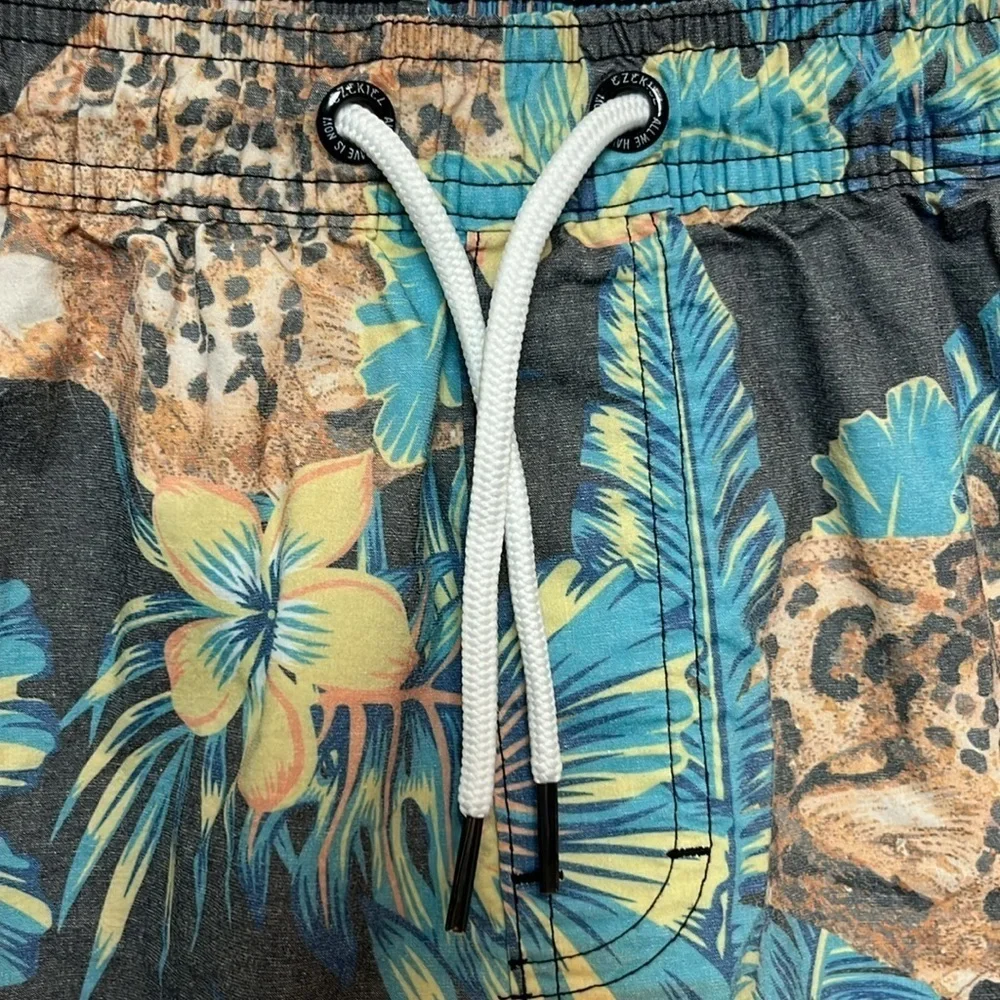 Ezekiel Jungle Cat Print Swim Trunks